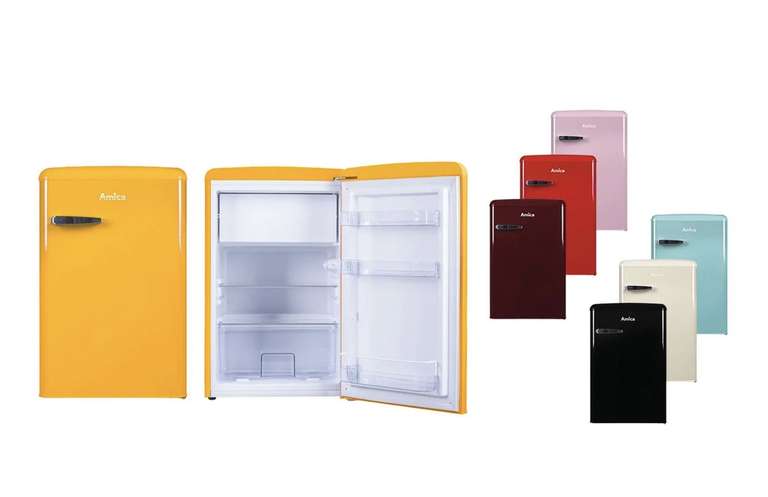 Amica Retro Kühlschrank KS 15610-16 mit Gefrierfach (95+13L) - Viele Farben