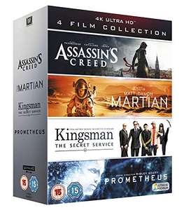 Assassin's Creed, Der Marsianer, Kingsman, Prometheus (4K Blu-ray) für 30,61€ (Amazon UK)