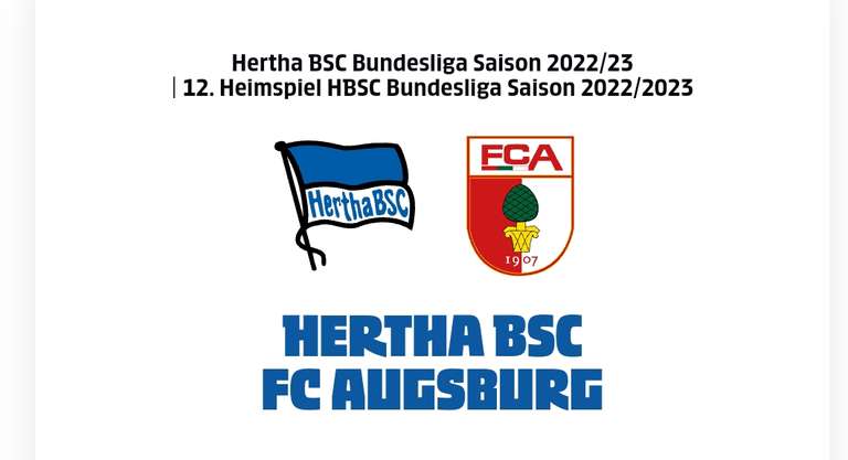 Hertha BSC - Augsburg inkl. VBB Ticket am 25.02.2023