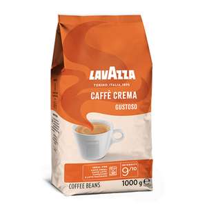 [PRIME/Sparabo] Lavazza, Caffè Crema Gustoso, Kaffeebohnen, für Espressomaschinen, Arabica und Robusta, Intensität 9/10, 1 kg