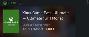 [ Nur für Neukunden?] Xbox Game Pass Ultimate 1 Monat