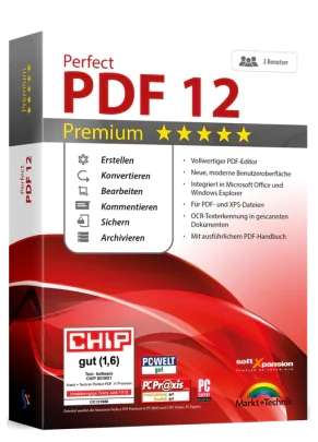 Perfect PDF 12 Premium (Box) oder alternativ (Download) dann günstiger für 9,99€ - unbegrenzte Lizenzlaufzeit