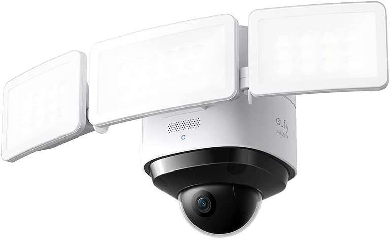 eufy Security Floodlight Cam 2 Pro WLAN Überwachungskamera | 2K | Liveansicht | Farb-Nachtsicht | Bewegungserkennung | 360° schwenken | IP65