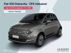 Privat&Gewerbeleasing: Fiat 500 Dolcevita MY22 Glasdach Benziner 24 Monate 10.000km für 109€/Monat (91,60€ netto) inkl. Überführung, Mai'23
