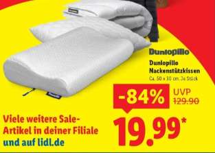 Wunderbar Dunlopillo Nackenstutzkissen 30 X 50 Cm Bild