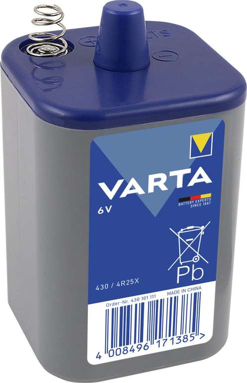 VARTA Batterie 430, Blockbatterie 4R25X, 1 Stück, Zink-chlorid, 6V (Prime Spar-Abo)