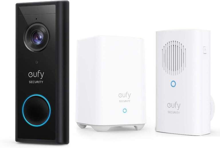 eufy Video Doorbell 2K + Homebase + Türklingel (Überwachungskamera mit Akku, 2560x1920, 160°, WLAN, App, ohne Abo- oder Cloud-Zwang, IP65)