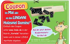 [Linda Apotheken] Lindani-Coupon: gratis Domino-Spiel aus Holz für Kinder im Mai
