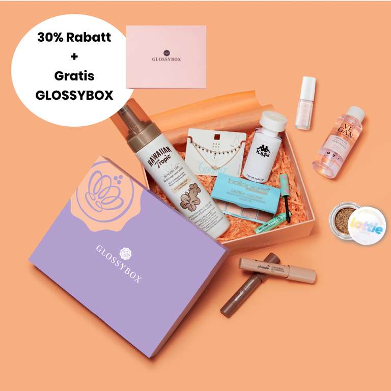 GLOSSYBOX: 30% Rabatt Girl Box (enthält 10 Produkte) + GRATISBOX