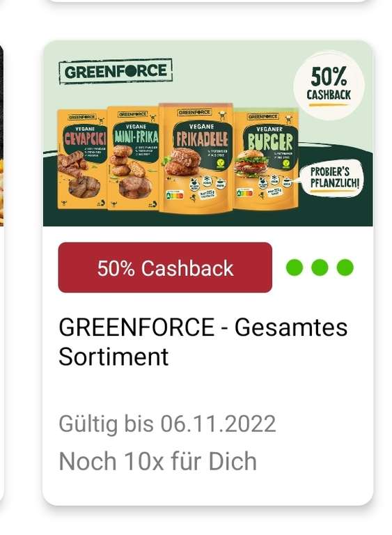 [Rewe] Greenforce im Angebot für 2,29 € mit Scondoo eff. 1,15 €