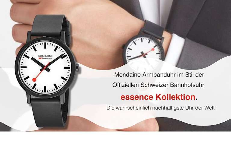 Mondaine SBB - Classic essence 41 mm - MS1.41110.RB - Herren Armbanduhr