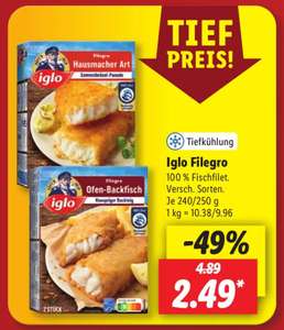 Iglo Filegro bei Lidl mit 49% Rabatt