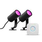 Philips Hue Outdoor-Sale bei Cyberport - z.B. 2er Pack Philips Hue White & Color Amb. Amarant Wandfluter sw 1400lm