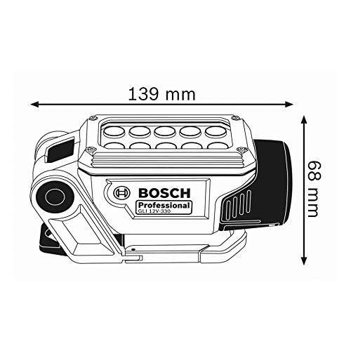 Bosch Professional 12V System Akku LED-Lampe GLI 12V-330 (330 Lumen, Betriebszeit: 180 min/Ah, ohne Akkus und Ladegerät, Karton) PRIME