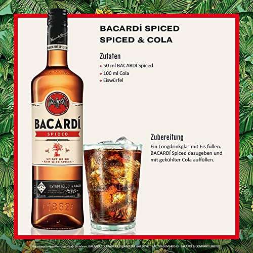 Bacardí Oakheart Spiced / Carta Blanca Rum 1,5l (35%) für 18,04€/18,99€ (Amazon Prime)