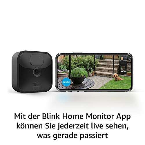 Blink Outdoor, 4er-Pack + Sync Module – kabellose HD-Überwachungskamera (Prime)