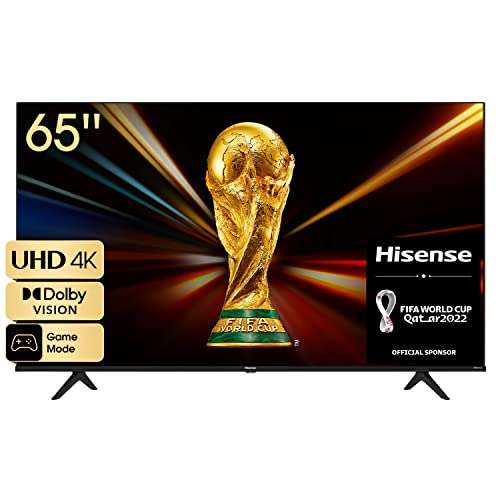 [Amazon] Hisense 65A6GG 164cm (65 Zoll) Fernseher, 4K UHD, HDR, Dolby Vision, Triple Tuner DVB-C/S/ S2/ T/ T2, Smart-TV, Bluetooth, WiFi
