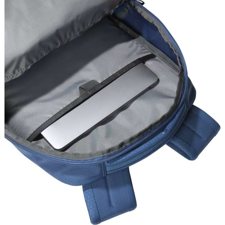 The North Face Vault in shady blue/tnf white | 26 Liter | gepolsterte Laptop-Tasche | 360-Grad-Reflektoren | Brustriemen