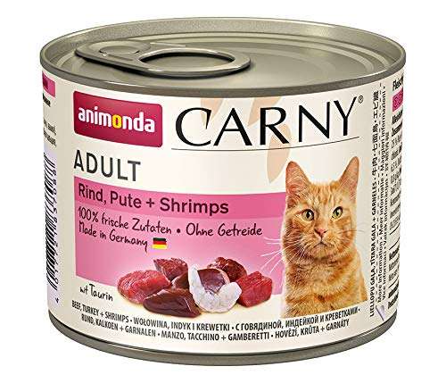 Animonda Carny Adult Katzenfutter, 12 x 200gr, Nassfutter für ausgewachsene Katzen, Kräftige Variation (Amazon Sparabo)