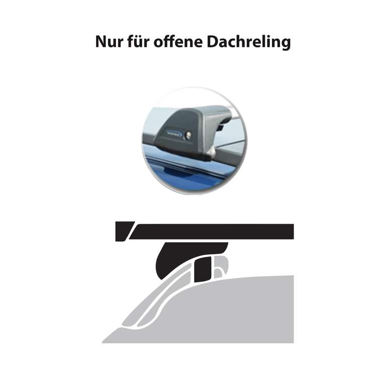 Thule SmartRack XT - Dachträger - Alu 118 für Fahrzeuge mit offener Dachreling