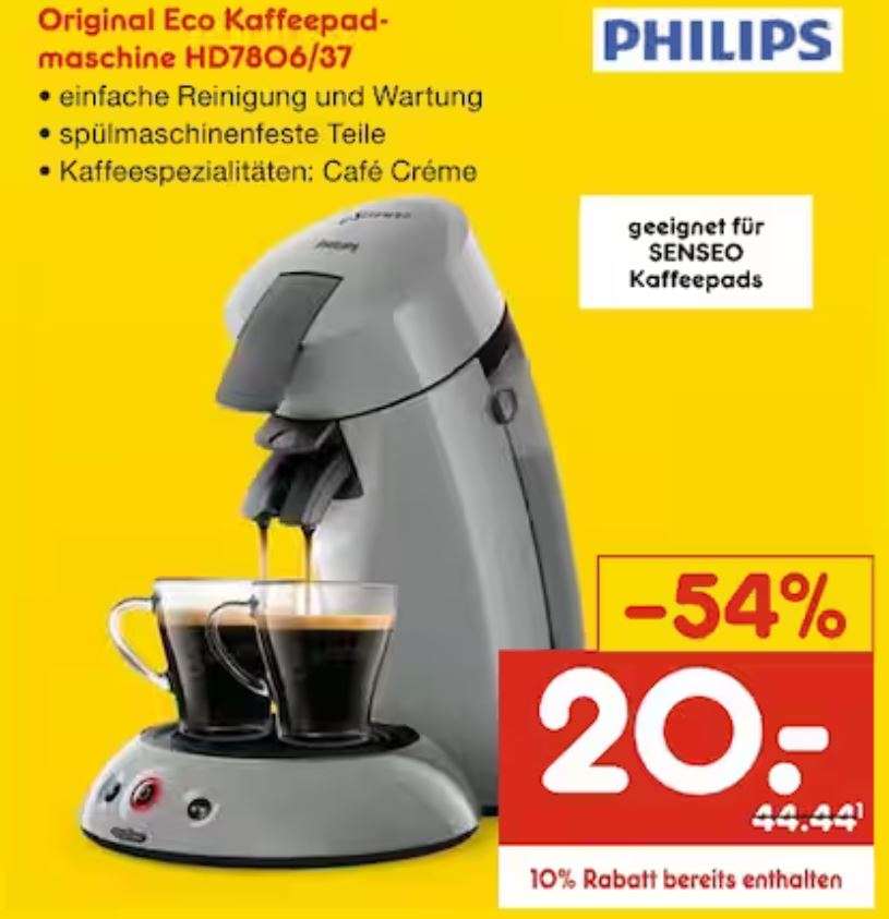 Philips Senseo Original HD7806 specifications