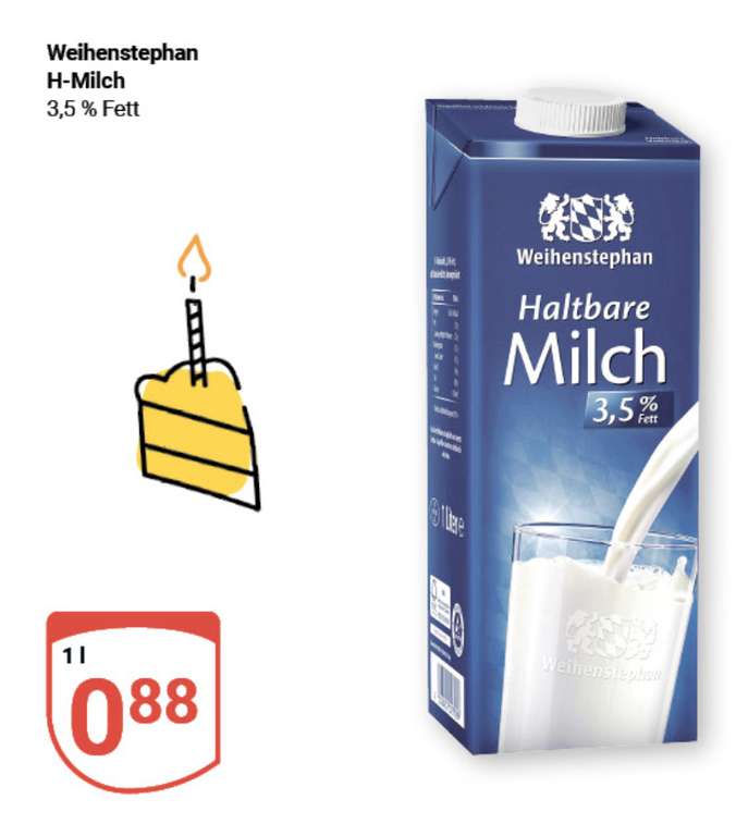 3 x Globus Bochum: 0,55€/Stück Weihenstephan Milch (OFFLINE)
