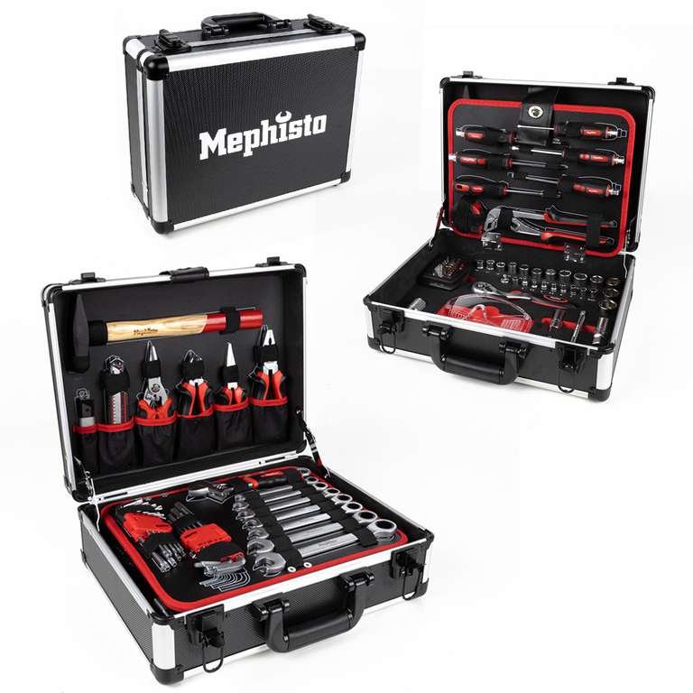 Mephisto Tools Werkzeugkoffer mit umfangreichem Werkzeug (112 Teile)