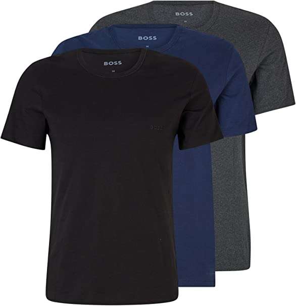 [Prime] 3er Pack BOSS Herren R-Neck T-Shirts Classic, rundhals, 100% Baumwolle | diverse Farben z.B. Schwarz (S, L, XXL) | Weiß (S, L)