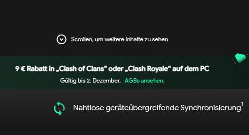 9€ / 5€ Gutschein in Clash of Clans / Clash Royale