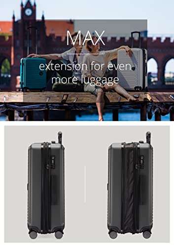 HAUPTSTADTKOFFER Mitte - Großer Hartschalenkoffer, TSA, 4 Rollen, Check-In Gepäck mit 8 cm Volumenerweiterung, 77cm, 130 Liter | Bestpreis