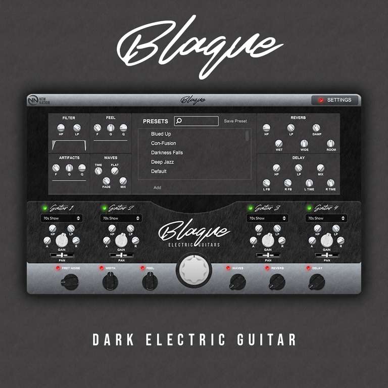 Blaque - Dark Electric Guitar VST Plugin von New Nation, kostenlos bis Ende November [ VST AU AAX ]