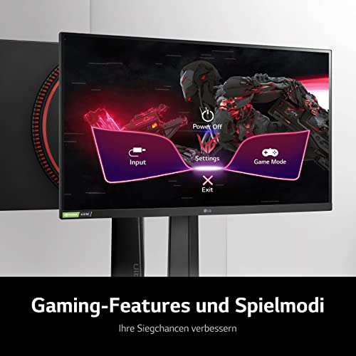 LG Ultragear Gaming Monitor 27GP850P-B.BEU 68,5 cm - 27 Zoll, IPS-Panel mit 1ms (GtG), 180 Hz, QHD, 2560x1440, Matt-Schwarz
