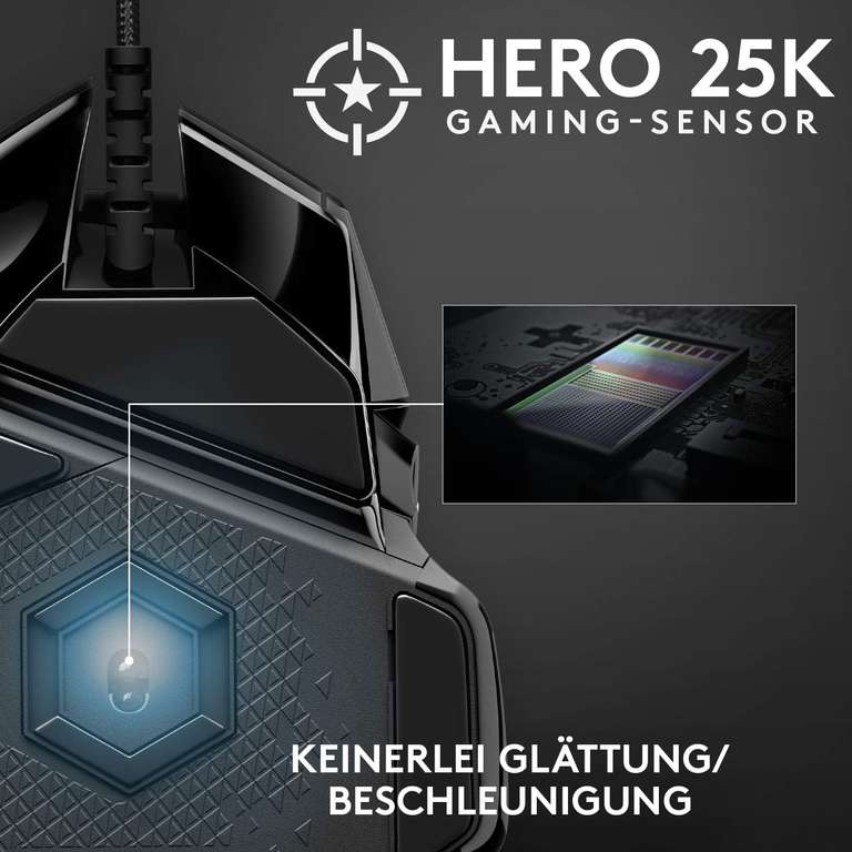 Logitech G502 Hero SE 25,34 Euro oder Hero für 26,58 Euro, kabelgebundene Gaming Maus mit 25 K DPI optischen Sensor [AliExpress App]