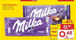 Milka Schokolade versch. Sorten 100 g (6.50 / kg) ab 19.06. bei Netto Marken-Discount im Angebot > mit Netto App