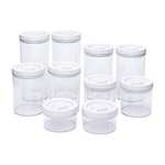 Lebensmittelbehälter, rund, luftdicht, Aufbewahrung, BPA-frei Kunststoff, 10 Stück (Prime)
