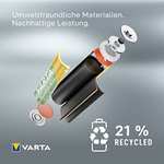 VARTA Recharge Accu Recycled wiederaufladbar, Ready-To-Use vorgeladener AAA Micro Ni-MH Akku (4er Pack, 800mAh) Amazon Prime