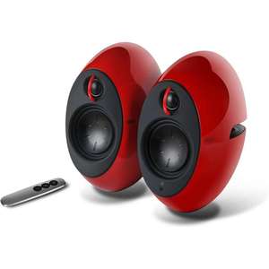Edifier Luna E25 Stereo Bluetooth-Lautsprecher (Bluetooth, 74 W, Infrarot-Fernbedienung) in rot und schwarz
