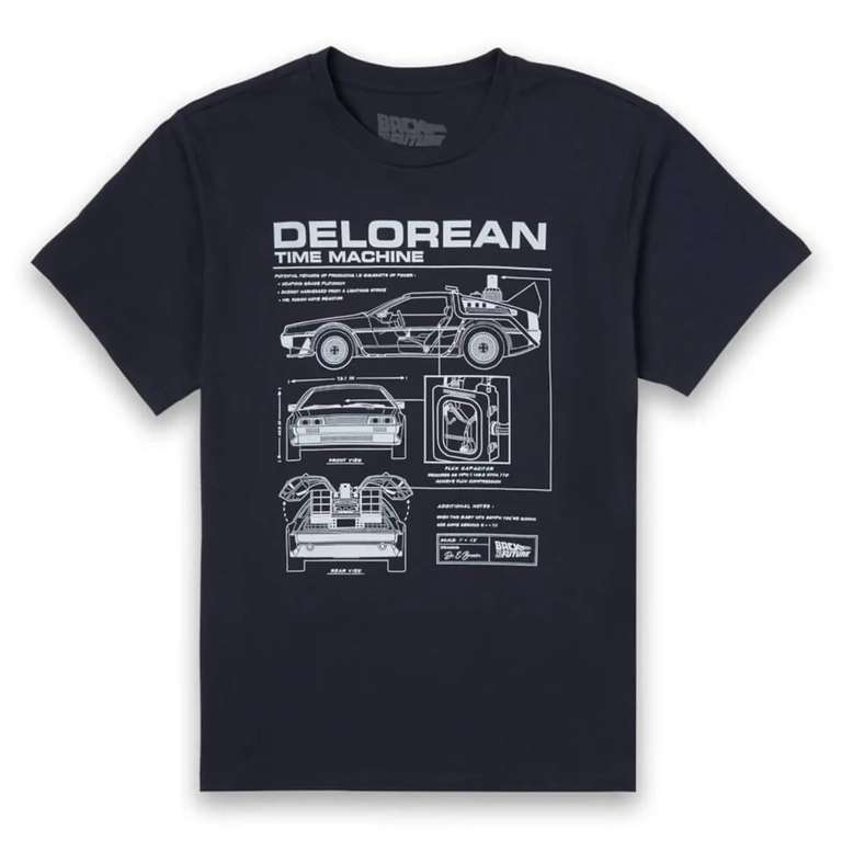 [zavvi] DeLorean T-Shirt (Gr. S, M und L)