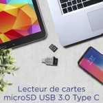 Prime: Integral MicroSD Kartenleser USB3.0/USB-C Typ-C OTG Speicherkartenlesegerät Adapter microSDXC /SDHC, UHS-I U1 & U3