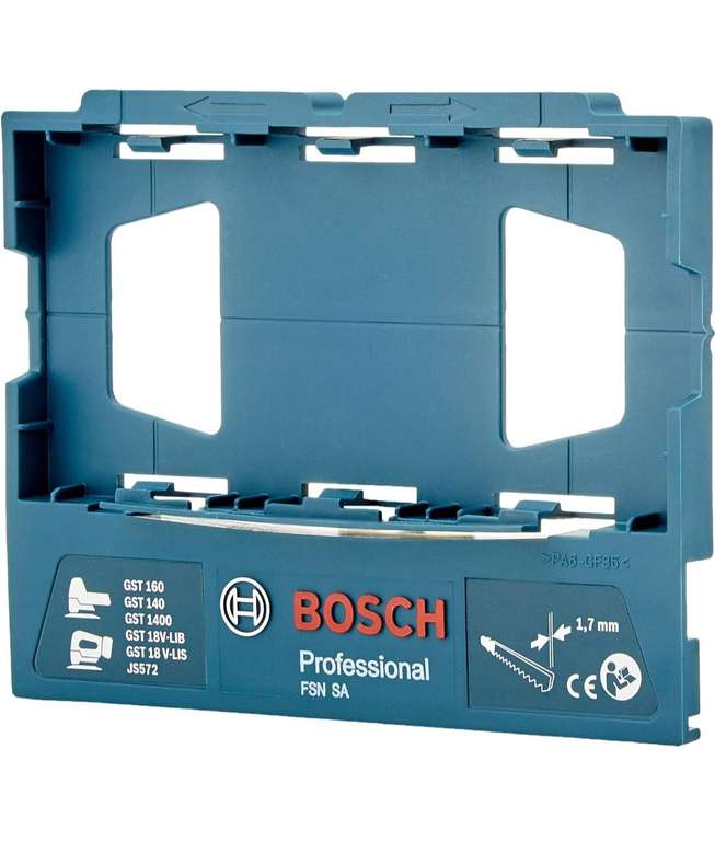 Bosch Professional Stichsäge Zubehör FSN SA (Adapter für geführte Geradschnitte mit Stichsägen auf Führungsschiene,1x Stichsägeblatt, PRIME