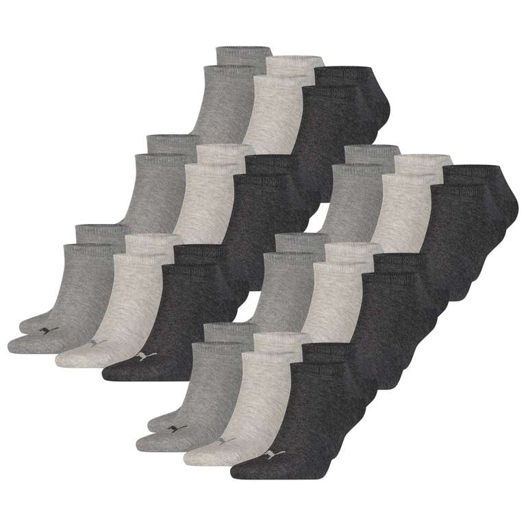 18 Paar Puma Sneaker Socken "PLAIN" in 4 Größen (72% Baumwolle)