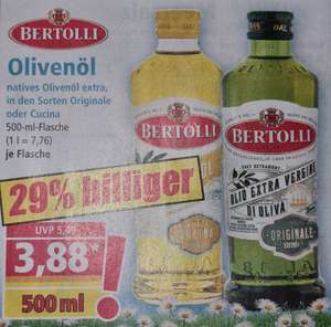[Norma] Bertolli natives Olivenöl (Originale oder Cucina) 500 ml Flasche 3,88 € (ab 19.04.2022)