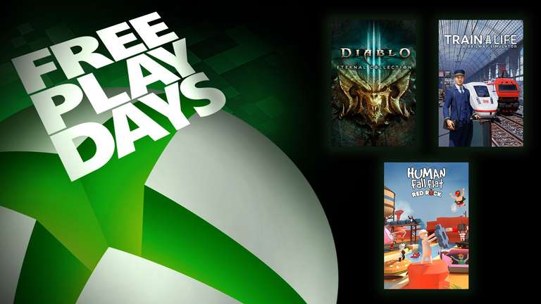 Xbox Free Play Days: Diablo III: Eternal Collection, Train Life: A Railway Simulator, and Human Fall Flat