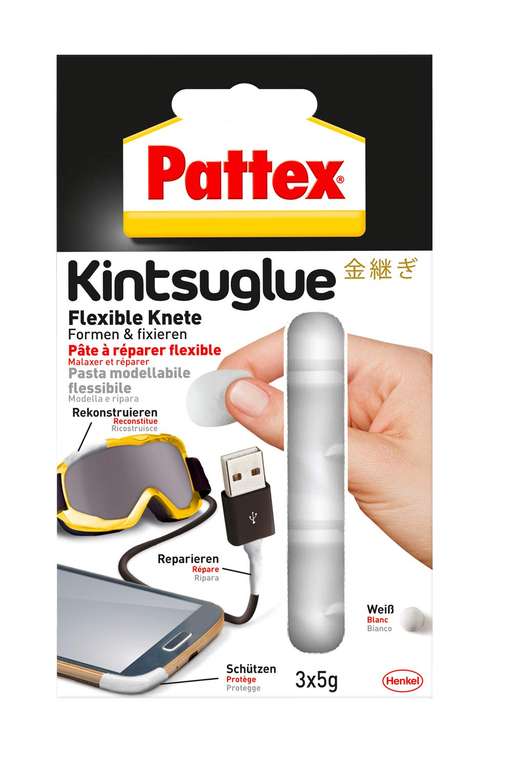 6er Pack Spontex Topfreiniger Schwamm Anti-Fett für 1,80€/ Pattex Kintsuglue Flexible Knete, stark & leicht formbar, Klebepaste 3€ (Prime)