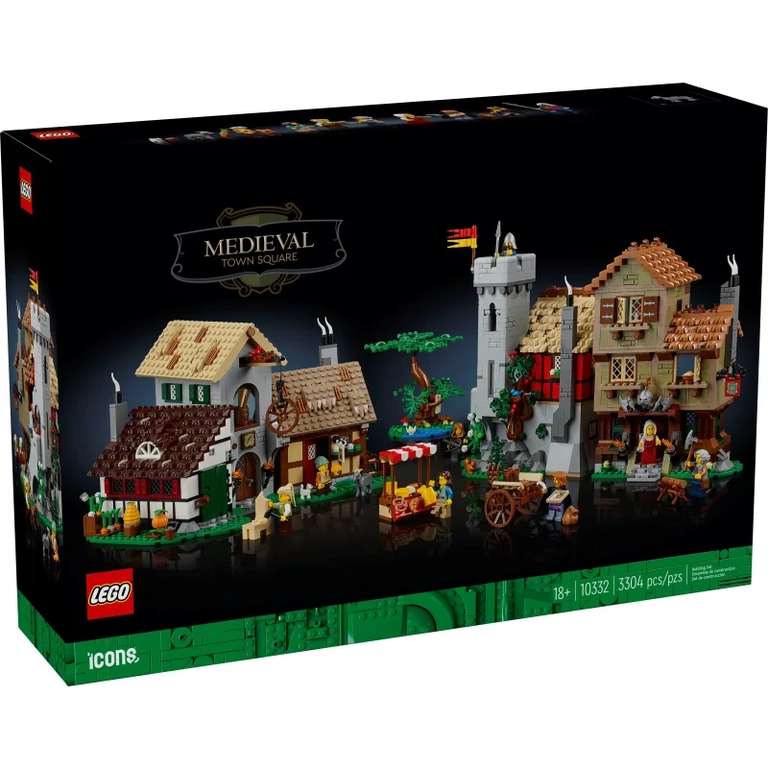 LEGO Disney 43242 Die Hütte von Schneewittchen und den sieben Zwergen / 10332 - Mittelalterlicher Stadtplatz für 206,75€