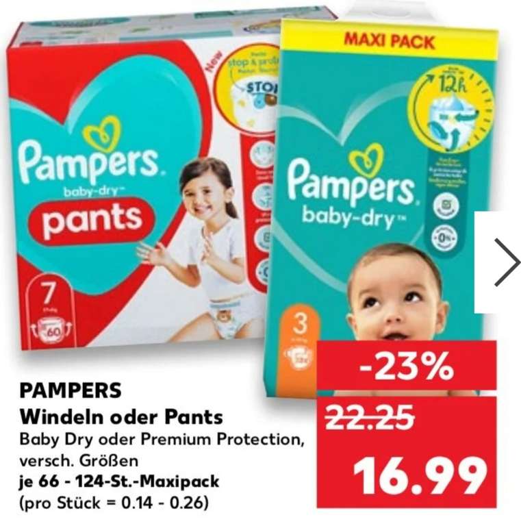 [KAUFLAND] Pampers maxi Pack (Baby Dry, Premium Protection, Pants)