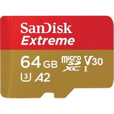 [NBB] SanDisk 64GB Extreme microSD Speicherkarte (Fotografie, Videografie)