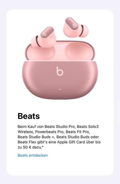 Ab dem 24.11 bekommt ihr im Apple Store, beim Kauf eines qualifizierten Produktes, bis zu 200€ als Gutschein.