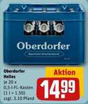 Rewe | Kasten Oberdorfer Helles Bier (20x0,5 l) für effektiv 9,89 € (Scondoo Cashback + Payback personalisiert)