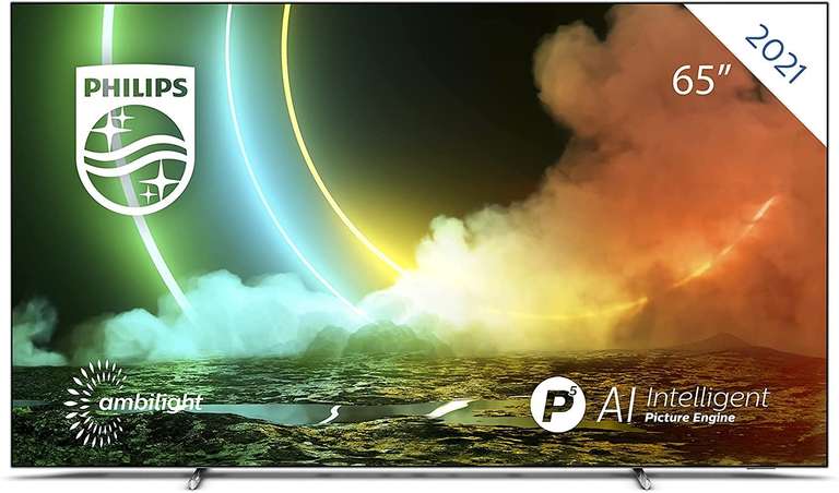 PHILIPS 65OLED706/12 OLED TV (Flat, 65 Zoll / 164 cm, UHD 4K, SMART TV, Ambilight, Android TV 10 (Q))